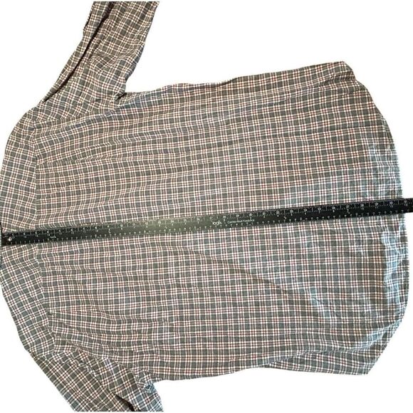 J McLaughlin Shirt Mens L Red Gray Plaid  Button Up Long Sleeve - Picture 3 of 6